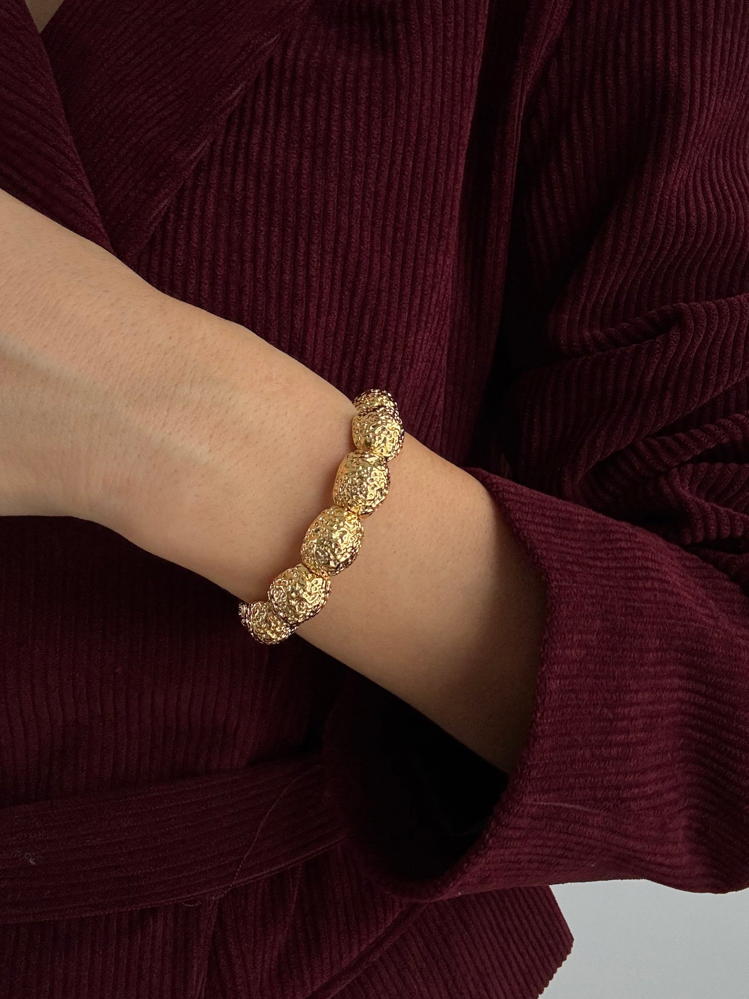 HUBAN ALTIN KAPLAMA AYARLANABİLİR GOLD KELEPÇE BİLEKLİK