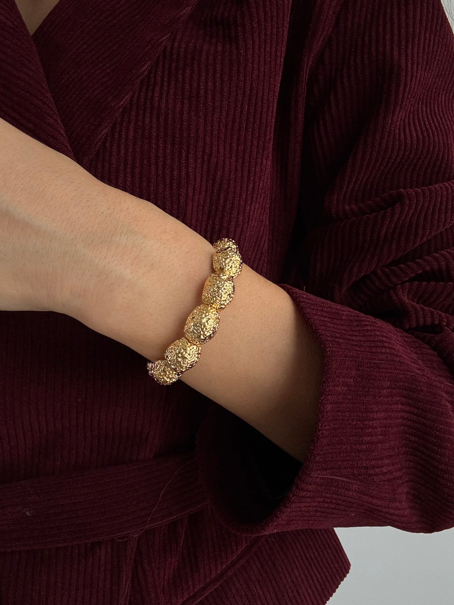 HUBAN ALTIN KAPLAMA AYARLANABİLİR GOLD KELEPÇE BİLEKLİK