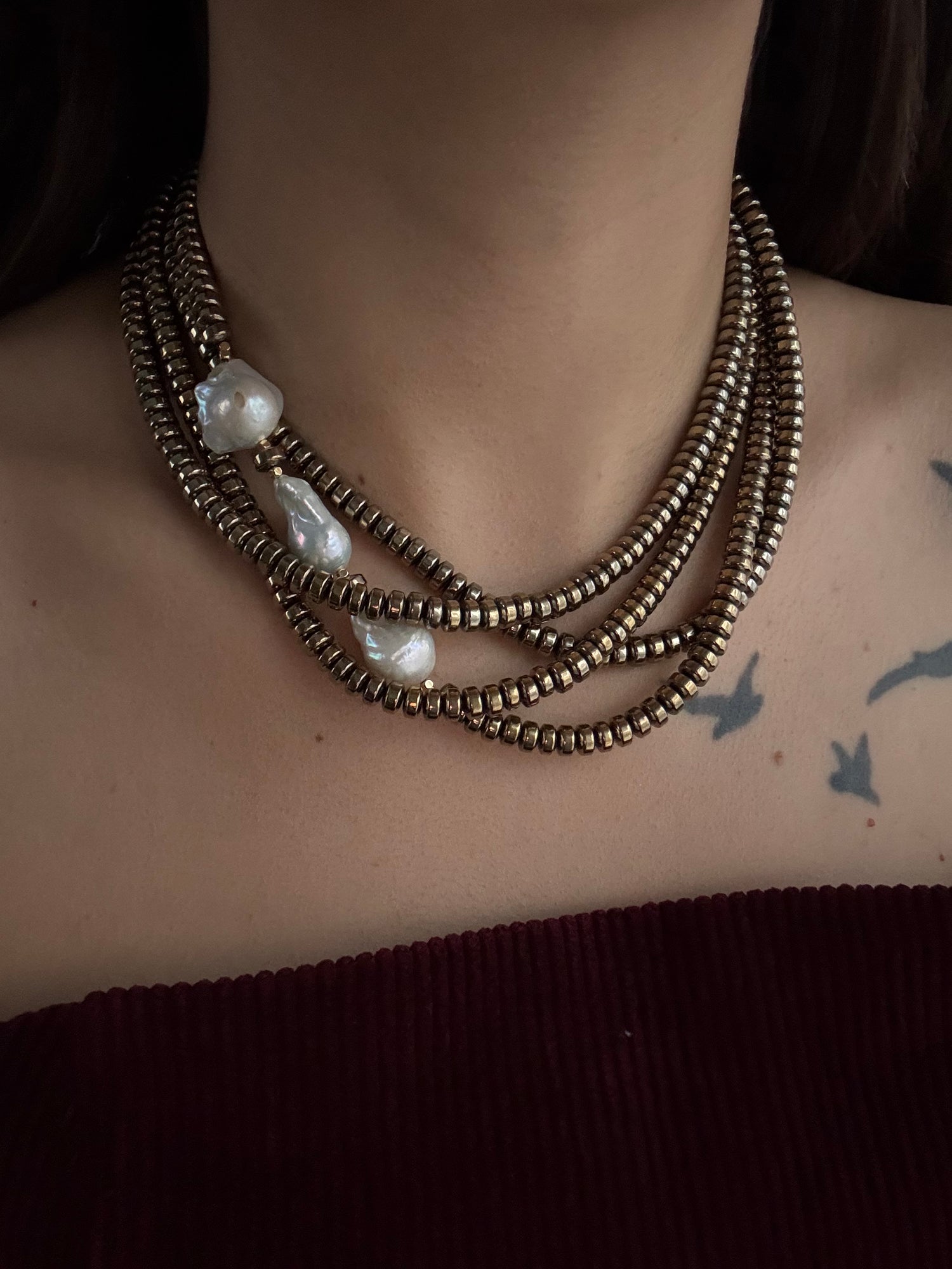 MİNERVA GERÇEK İNCİ DETAYLI KOLYE