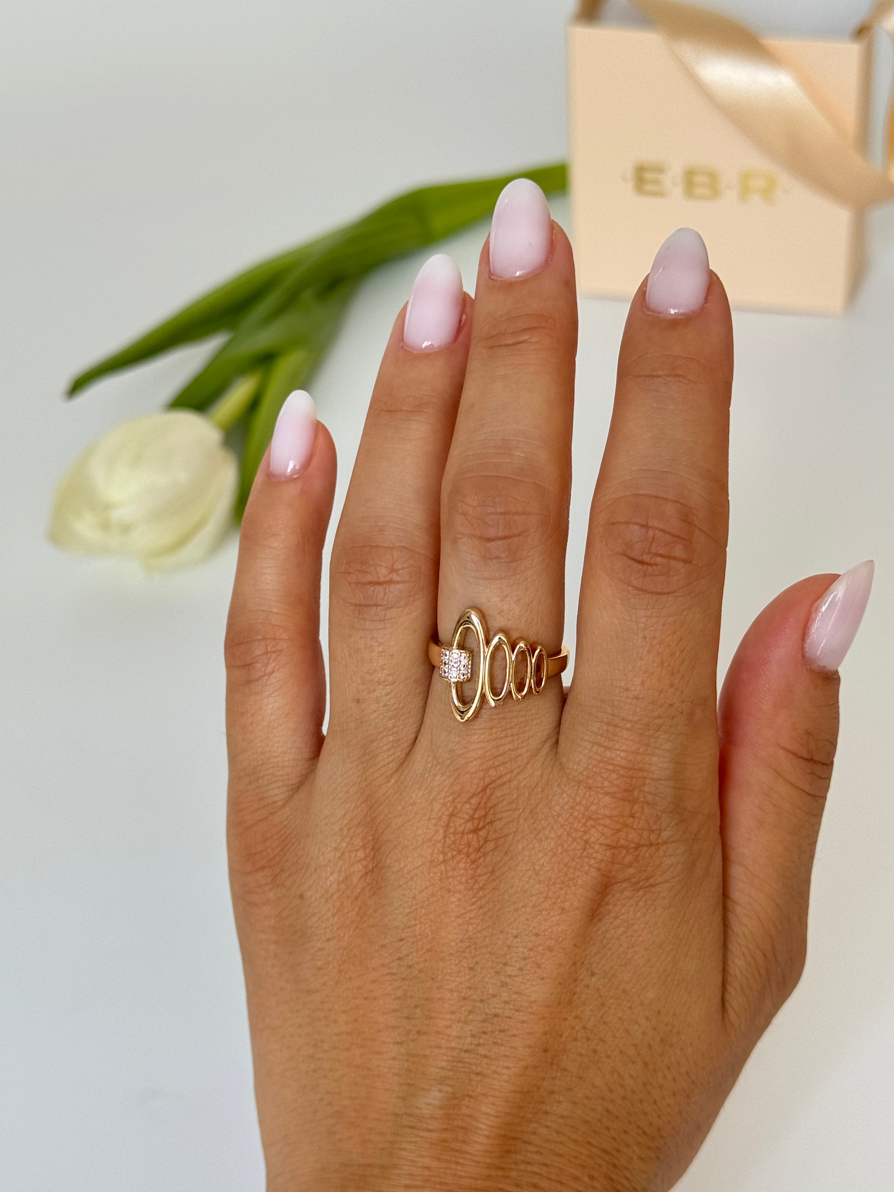 İTHAL DETAYLI GOLD AYARLANABİLİR YÜZÜK