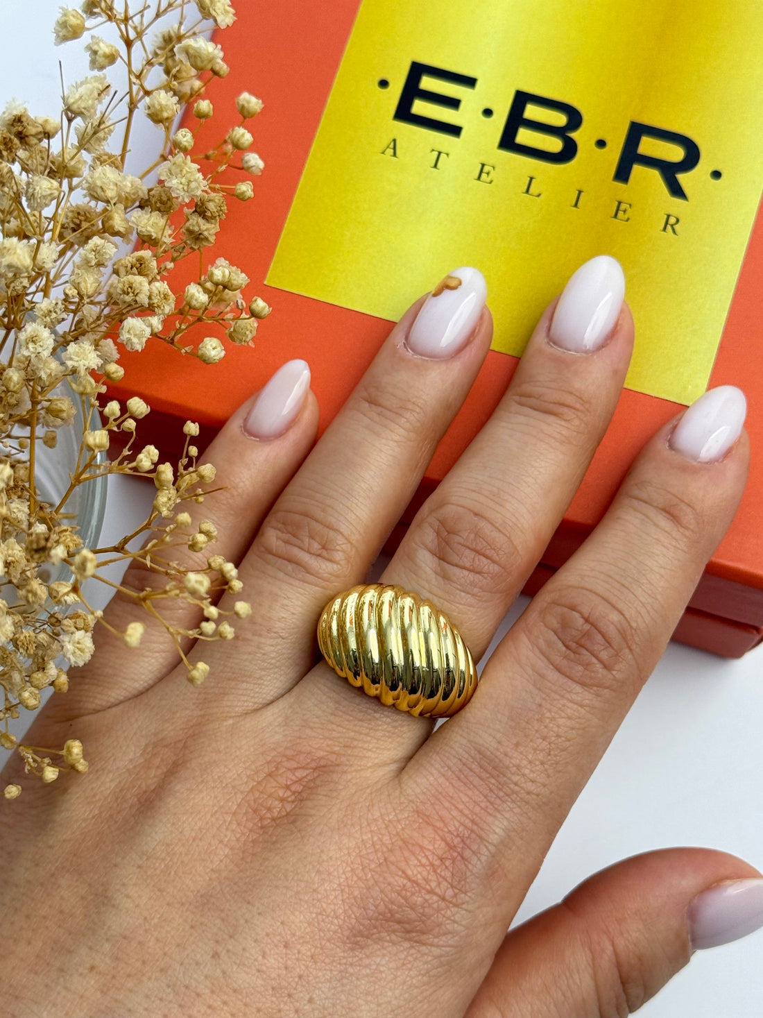 ELARİN BOMBELİ GOLD AYARLANABİLİR YÜZÜK