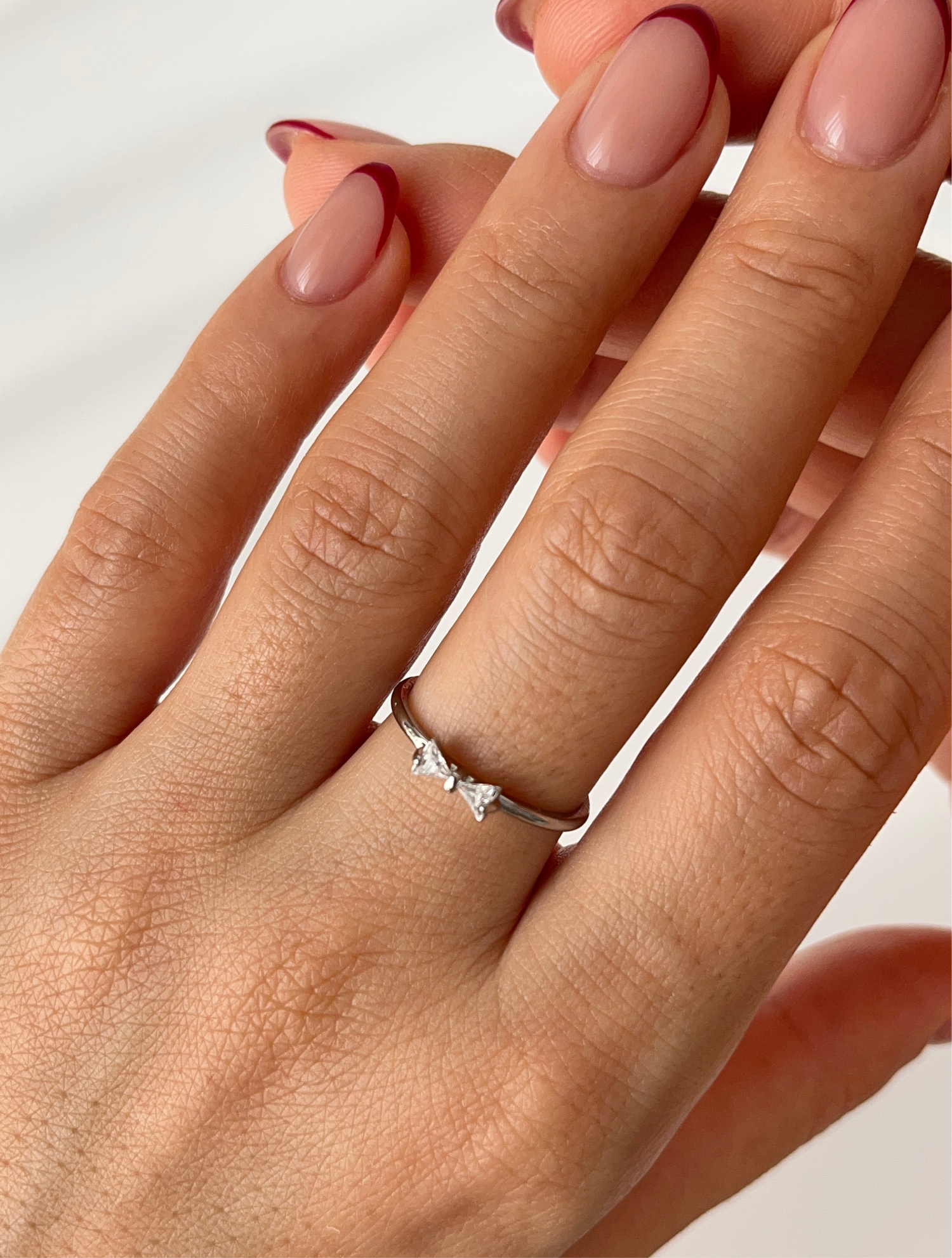 İTHAL AYARLANABİLİR FİYONK DETAYLI SİLVER YÜZÜK