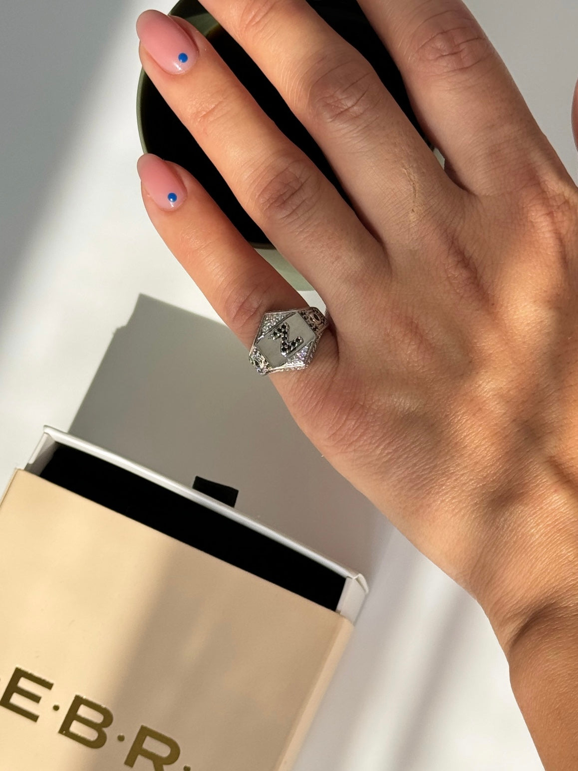 İTHAL Z HARF AYARLANABİLİR SİLVER SERÇE PARMAK YÜZÜK