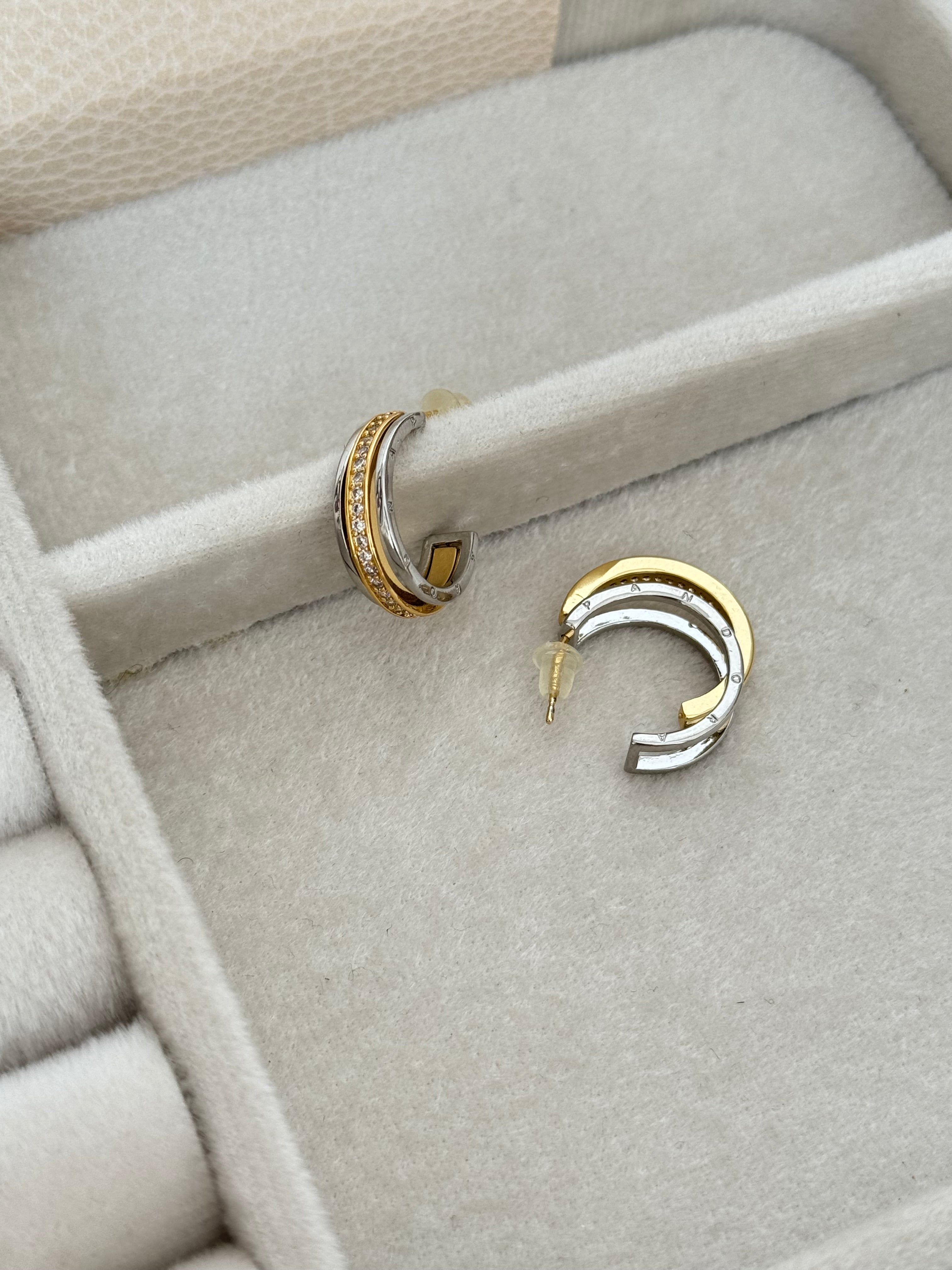 İTHAL MARKA MODEL ÇİFT RENK HALKA KÜPE