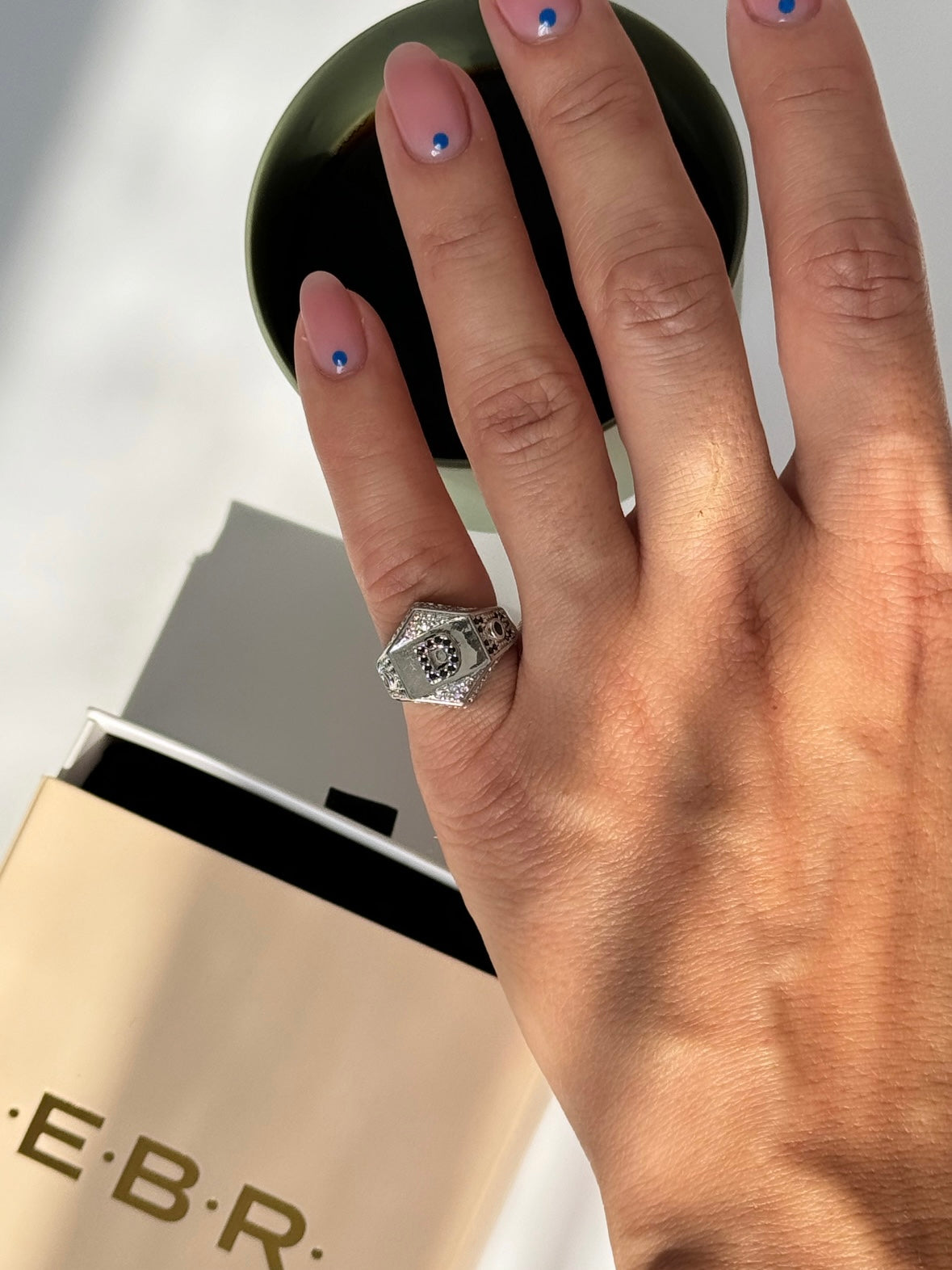 İTHAL D HARF AYARLANABİLİR SİLVER SERÇE PARMAK YÜZÜK