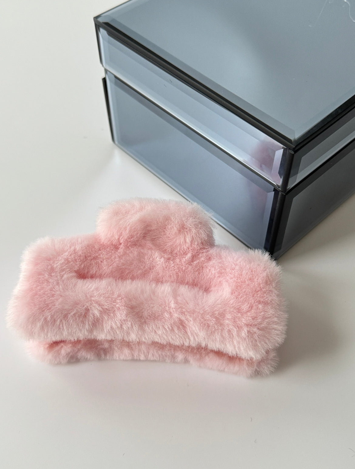 İTHAL PEMBE DİKDÖRTGEN ORTA BOY PELUŞ MANDAL TOKA