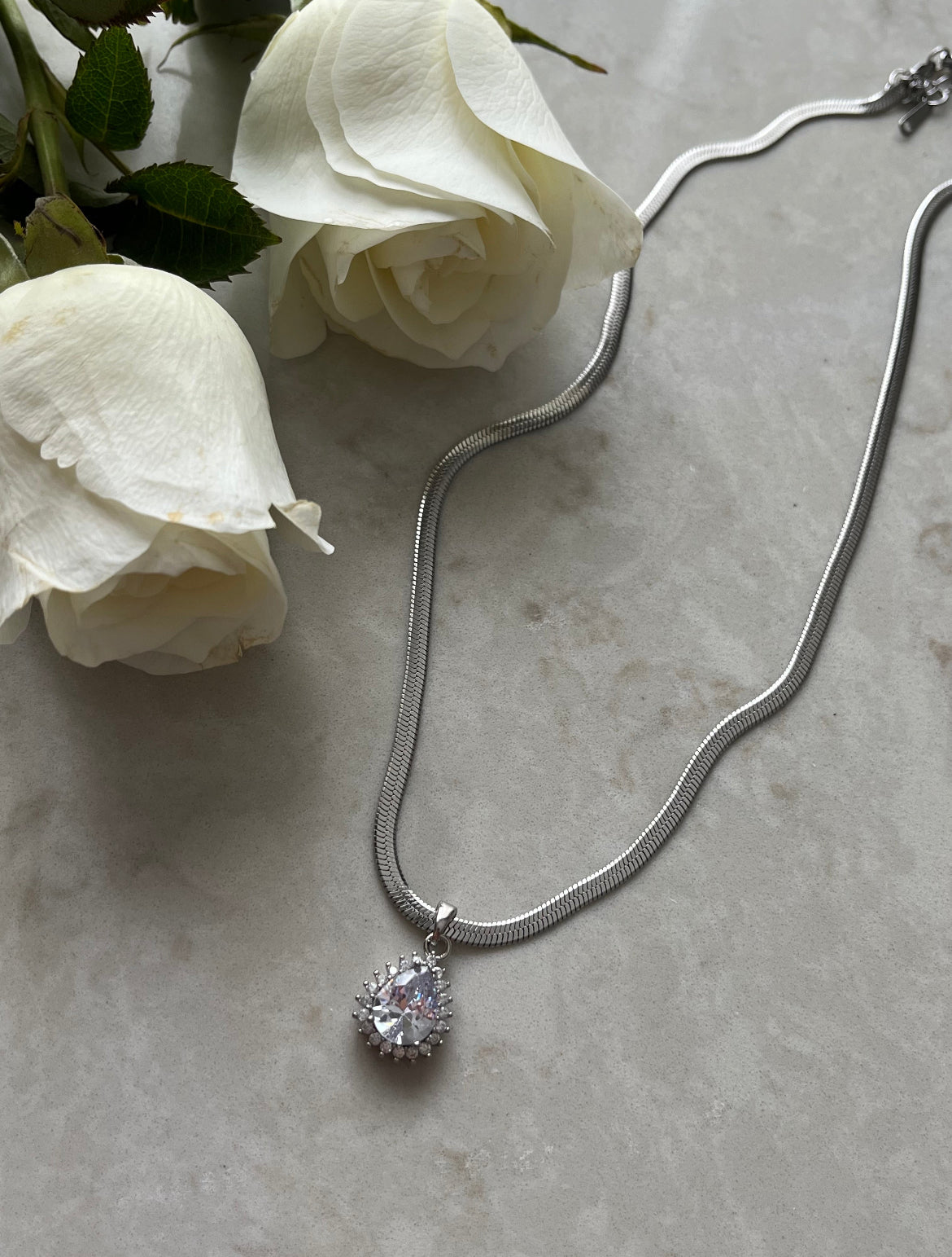 MAHRUZE İTALYAN ZİNCİR SİLVER ÇELİK KOLYE