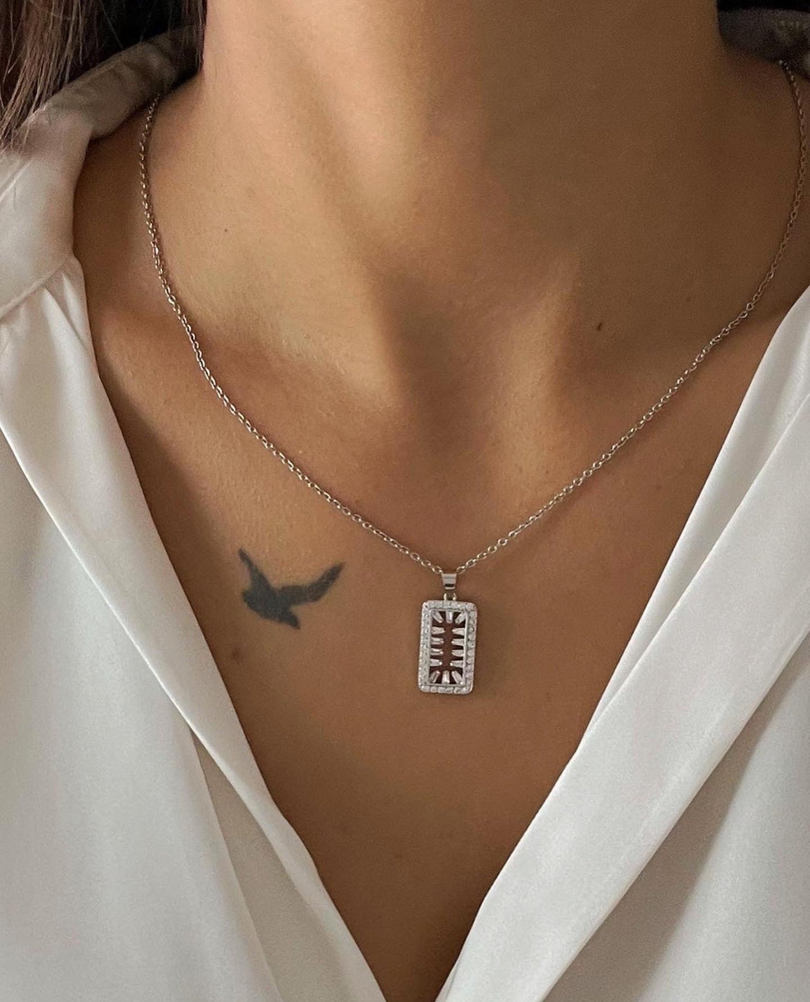 PALİZ SİLVER ÇELİK KOLYE