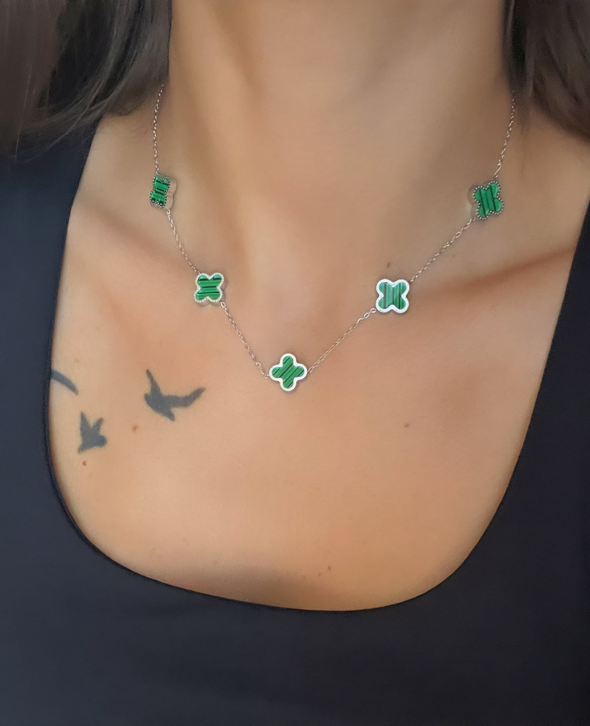 İTHAL MARKA MODEL SİLVER ÇELİK KOLYE