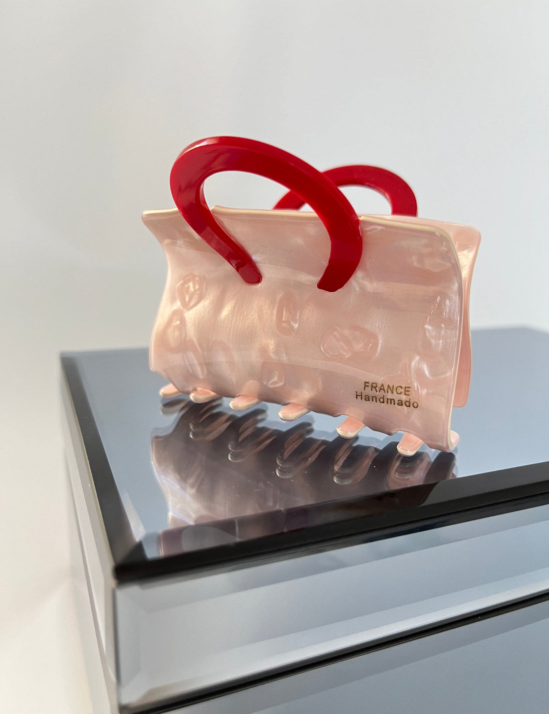 İTHAL PEMBE ÇANTALI KEMİK MANDAL TOKA