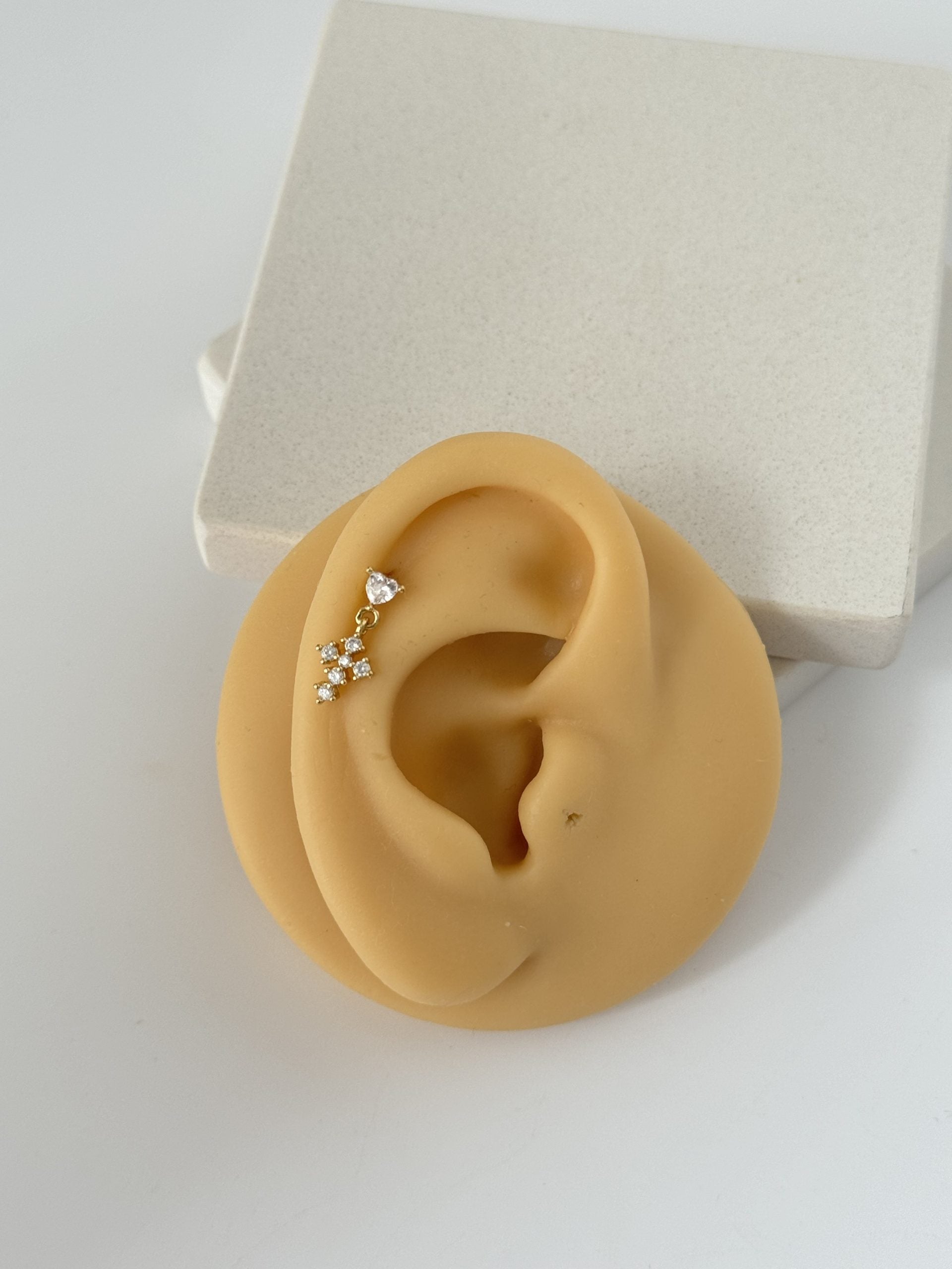 TAŞLI SALLANTILI TRAGUS PİERCİNG