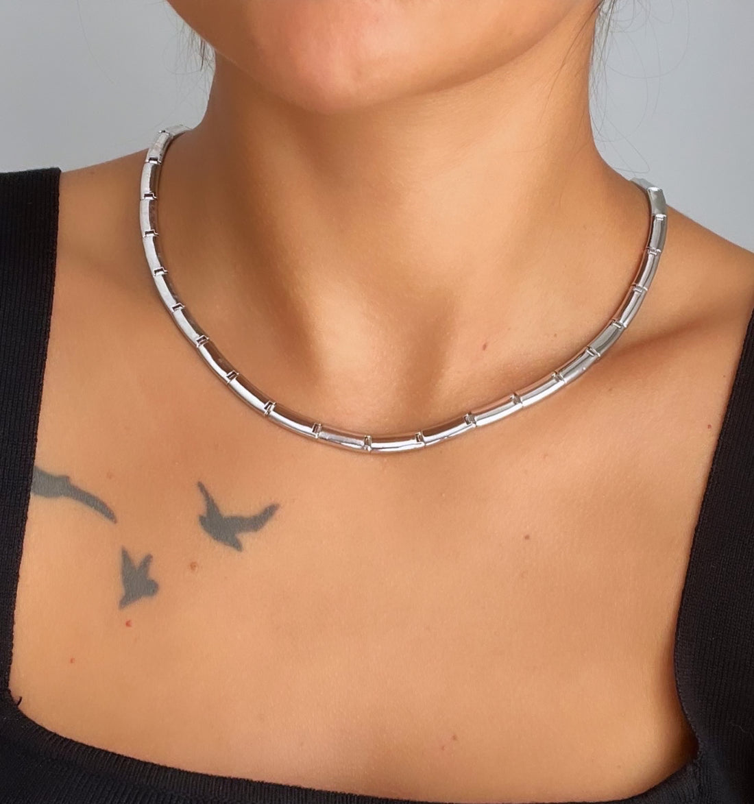 TİLYA İTHAL SİLVER KOLYE