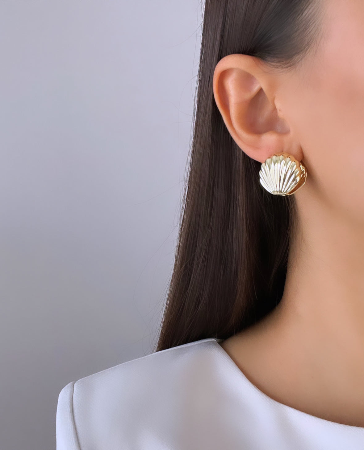 İTHAL DENİZ KABUĞU GOLD KÜPE