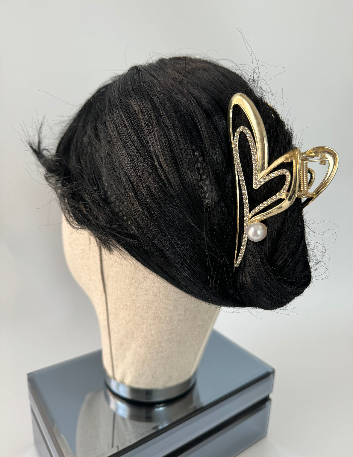 İTHAL KALP DETAYLI GOLD METAL MANDAL TOKA