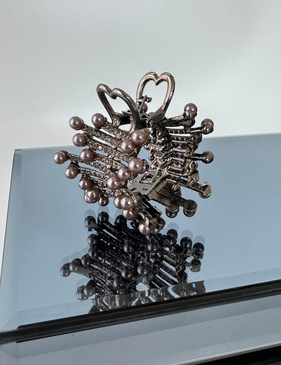 İTHAL TAŞLI SİYAH METAL TOPUZ MANDAL TOKA