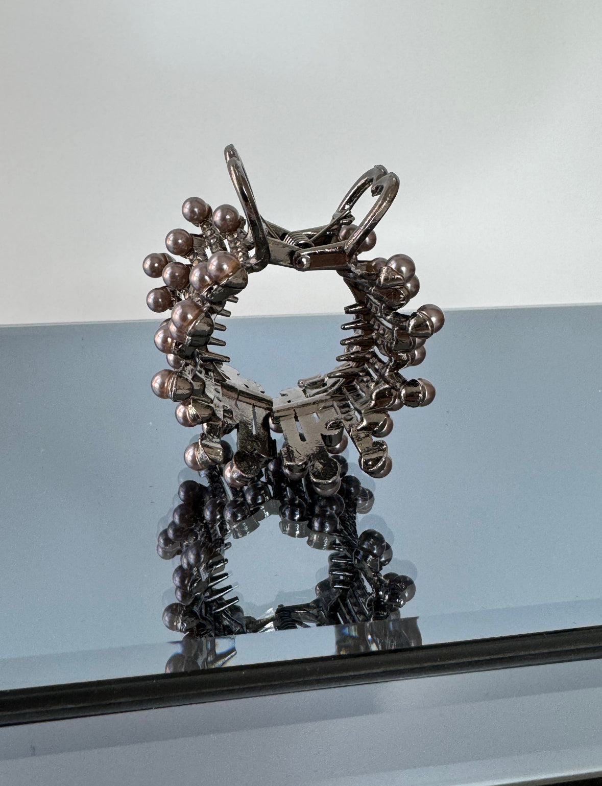 İTHAL TAŞLI SİYAH METAL TOPUZ MANDAL TOKA