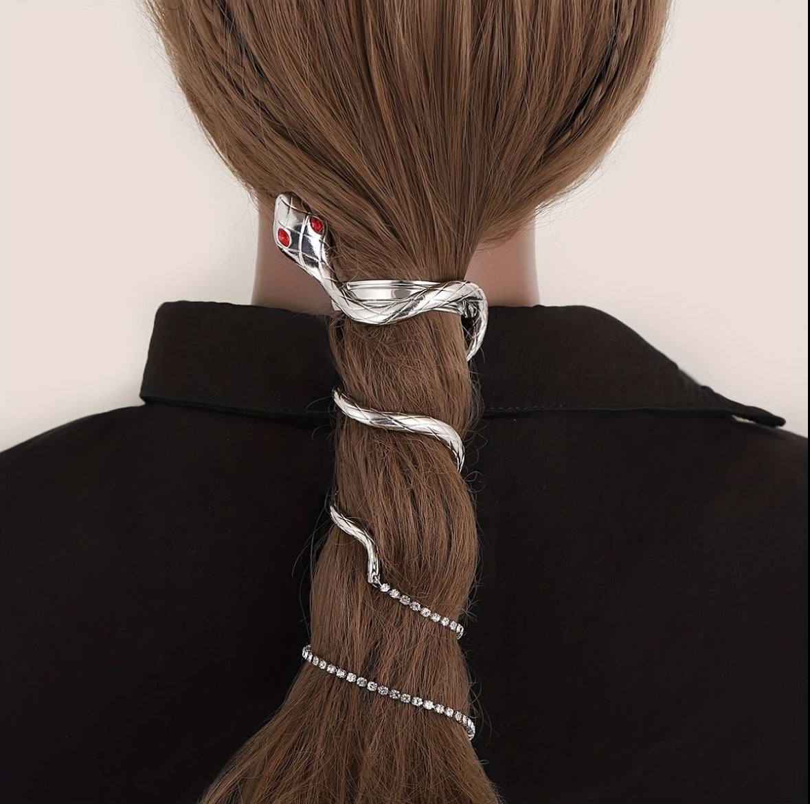 İTHAL YILANLI SİLVER METAL TOKA