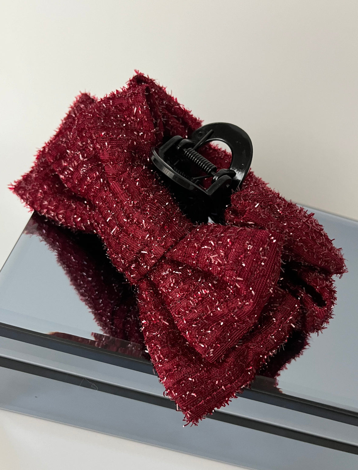 İTHAL BORDO SİMLİ TÜVİT KUMAŞLI FİYONK MANDAL TOKA