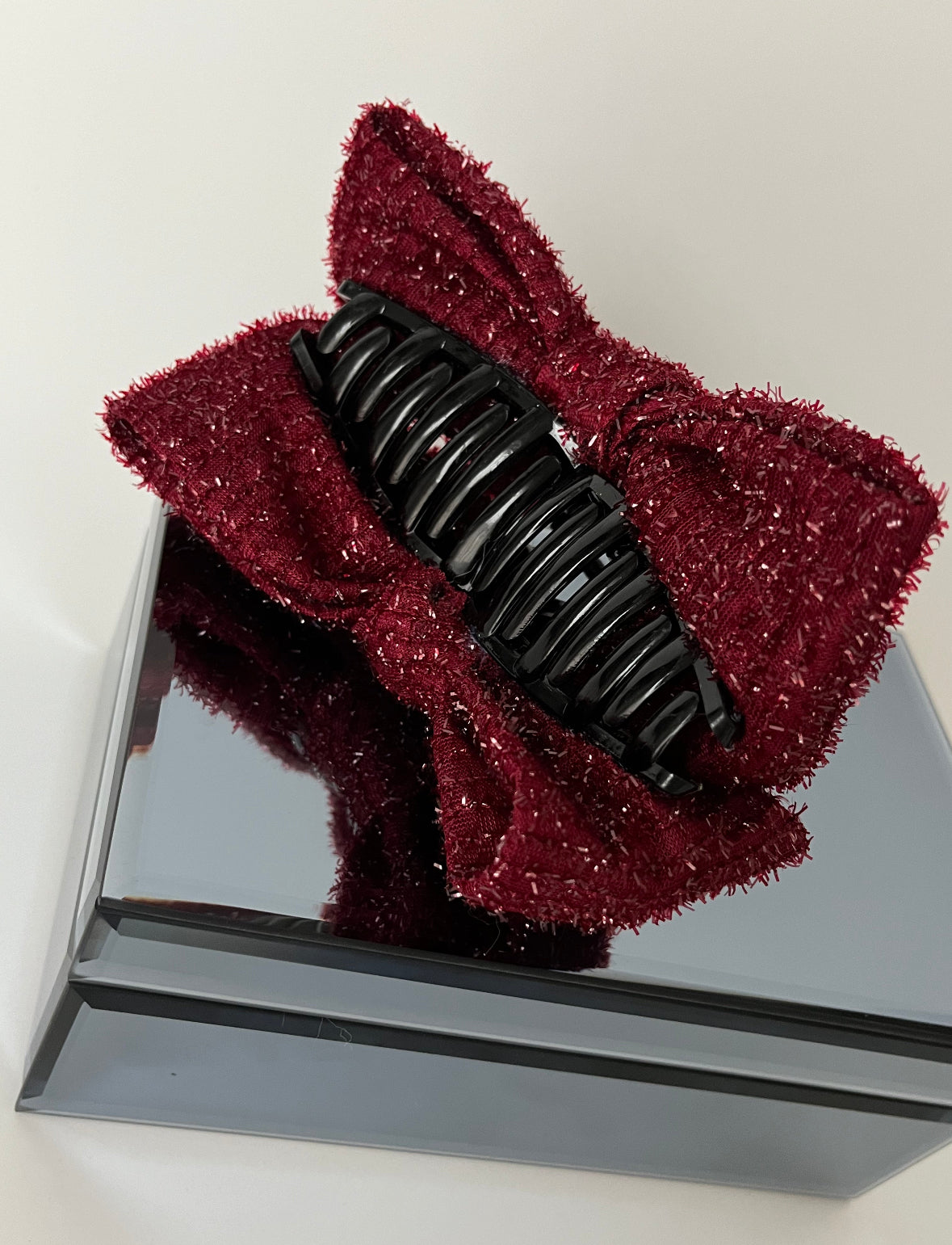 İTHAL BORDO SİMLİ TÜVİT KUMAŞLI FİYONK MANDAL TOKA