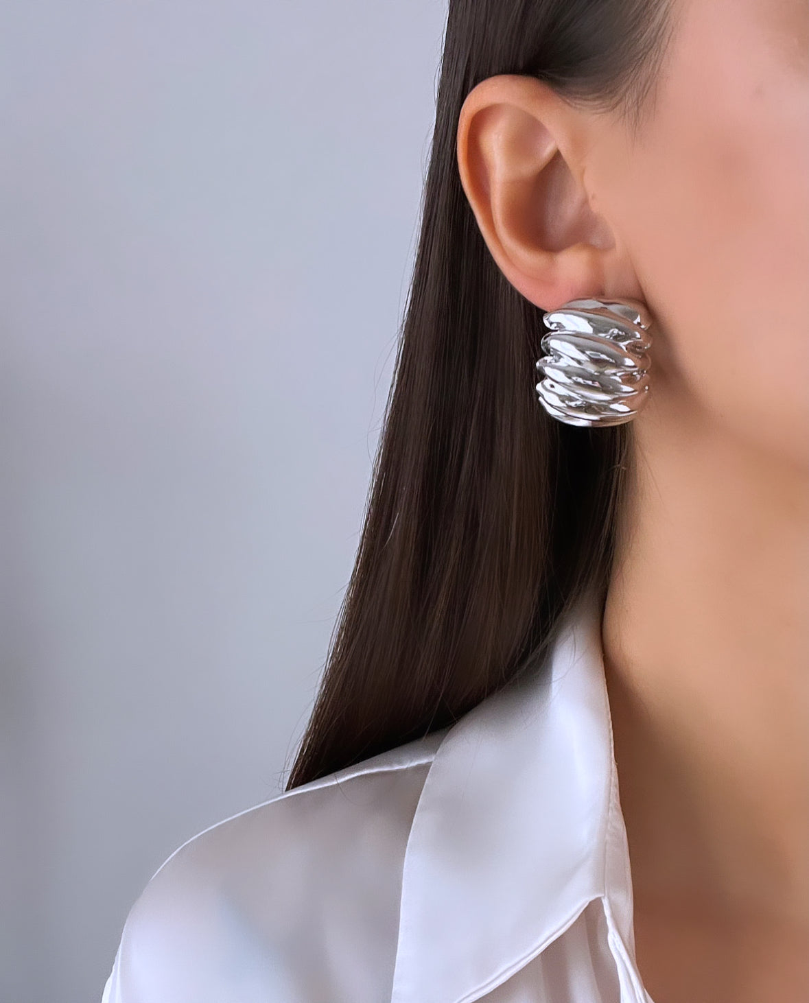 İTHAL SİLVER HALKA KÜPE