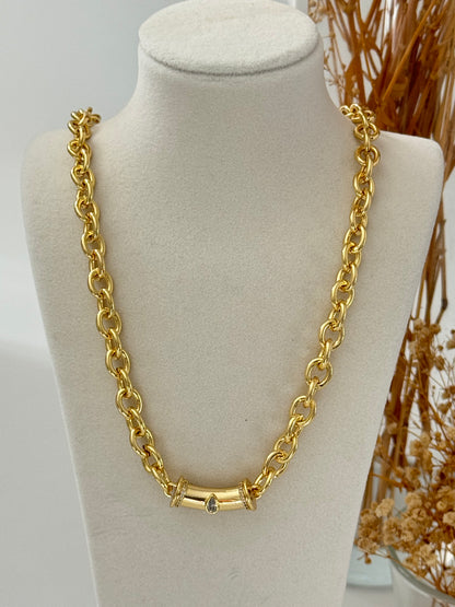 OMİA GOLD KALIN ZİNCİR KOLYE
