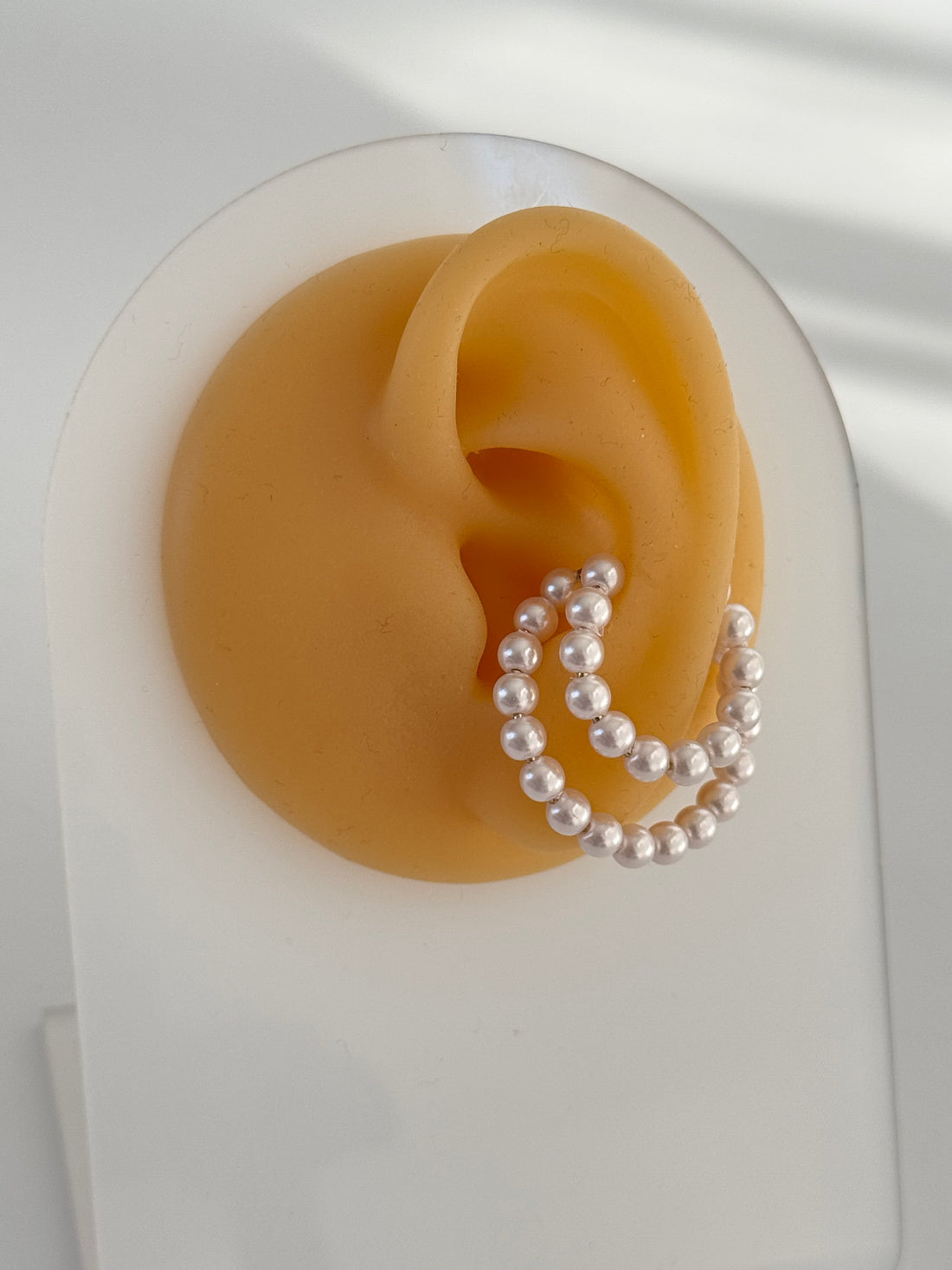 İTHAL İNCİLİ SİLVER KIKIRDAK KÜPE EARCUFF