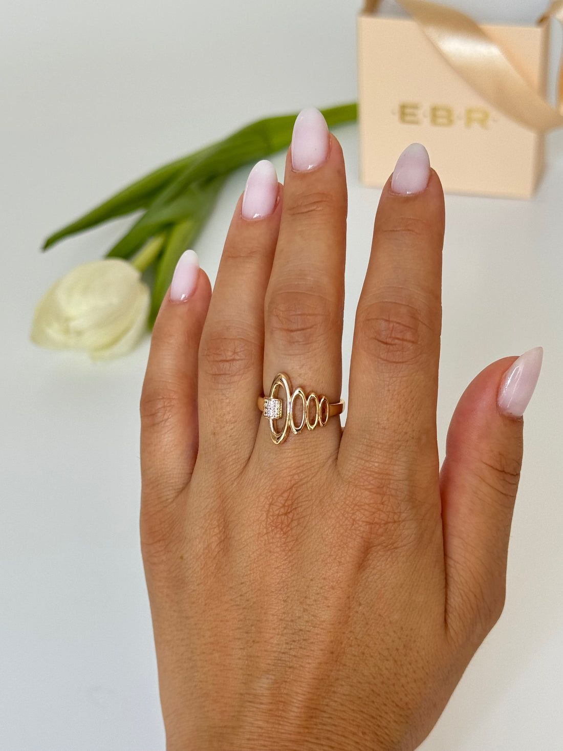 İTHAL DETAYLI GOLD AYARLANABİLİR YÜZÜK