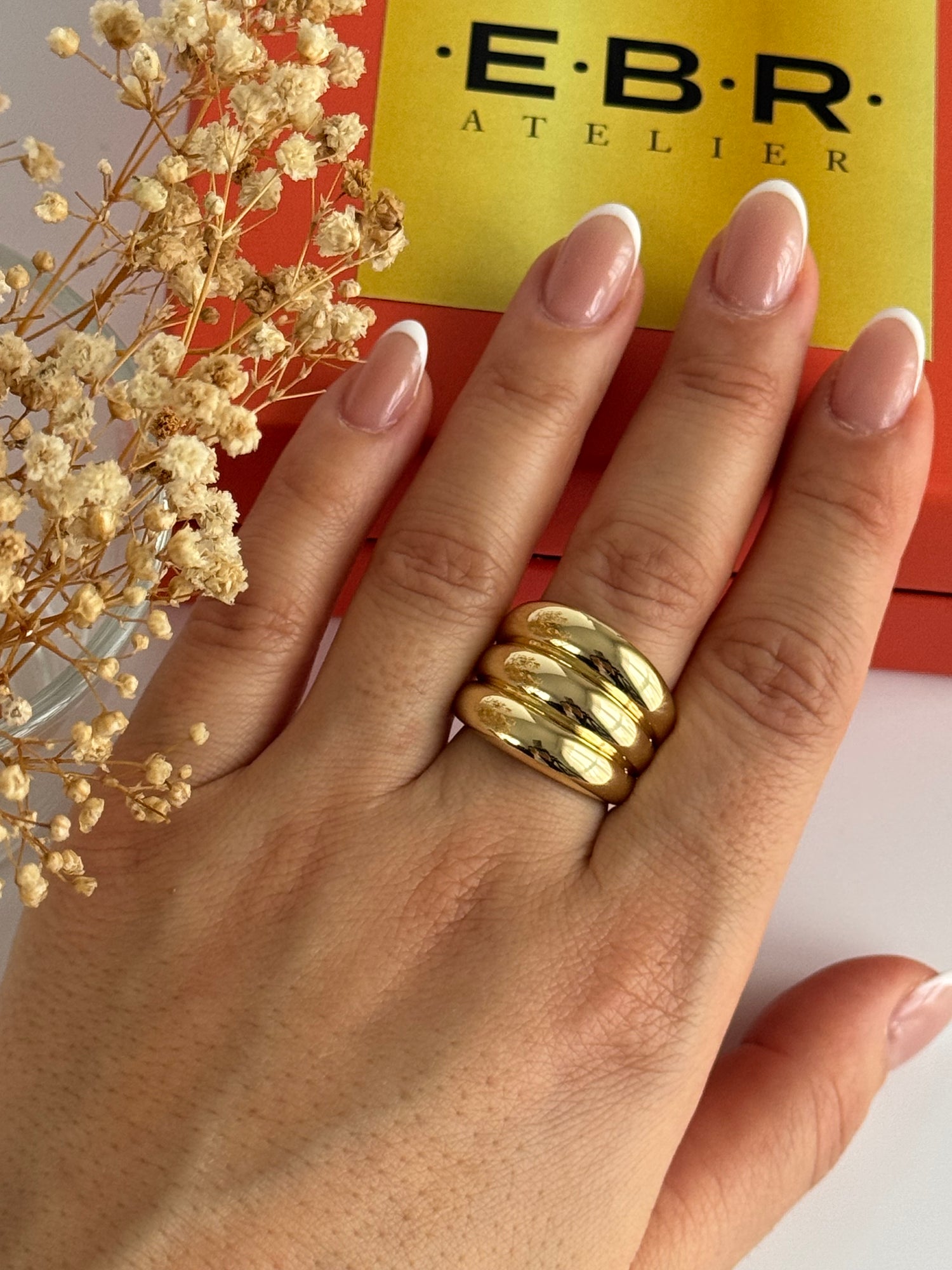 İTHAL BOMBELİ GOLD AYARLANABİLİR YÜZÜK