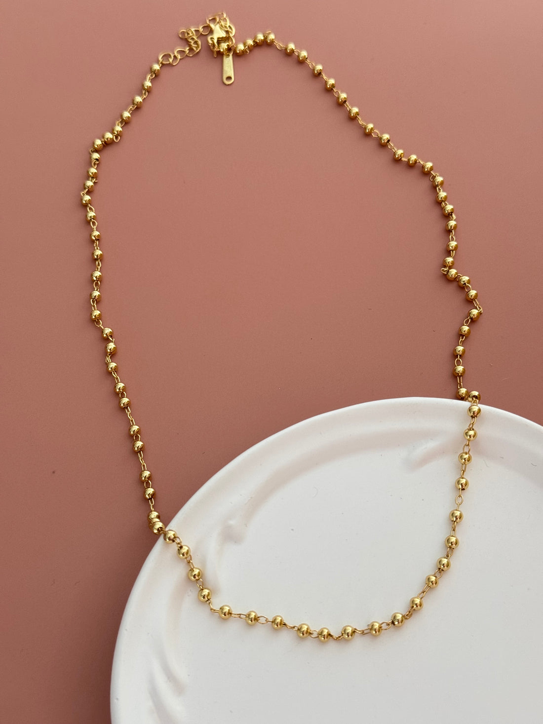 İTHAL UZUN DORİKA DETAYLI GOLD KOLYE