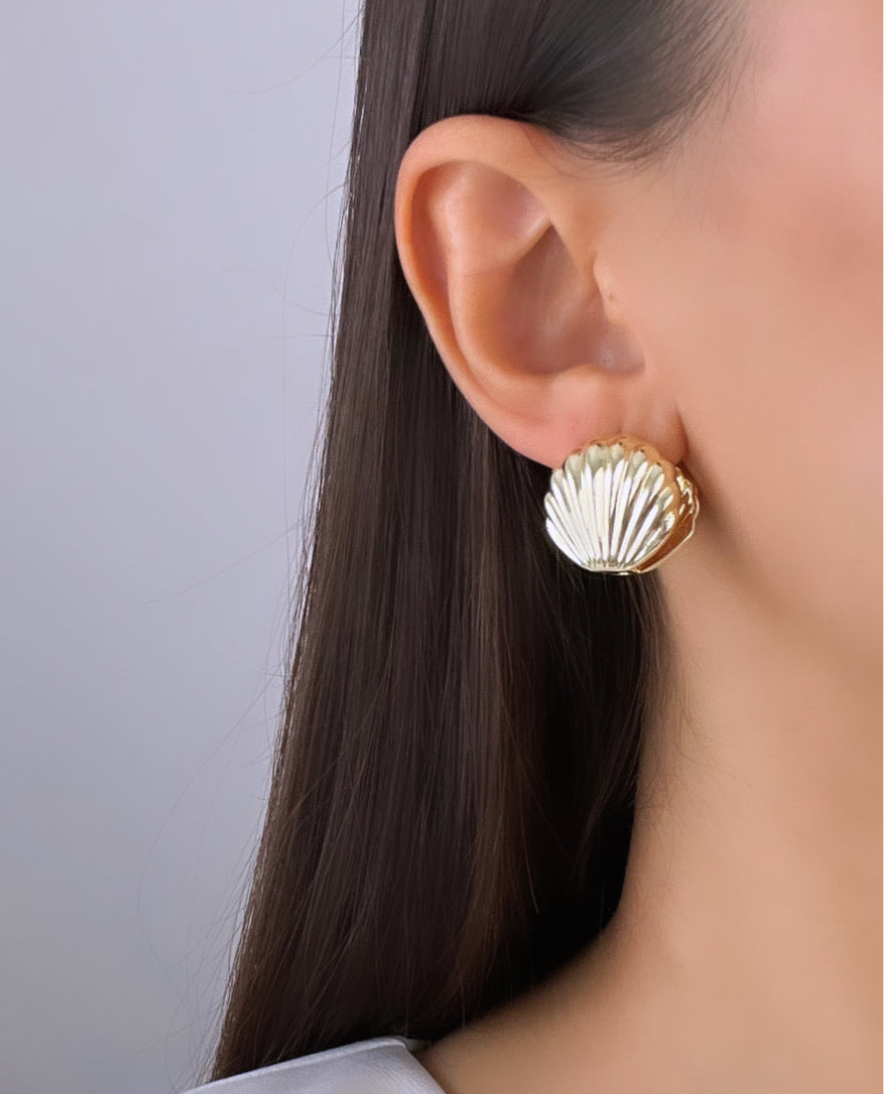 İTHAL DENİZ KABUĞU GOLD KÜPE