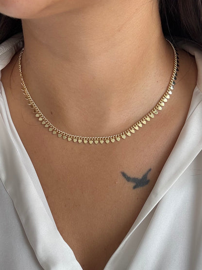 VİONNA KALP DETAYLI GOLD KOLYE