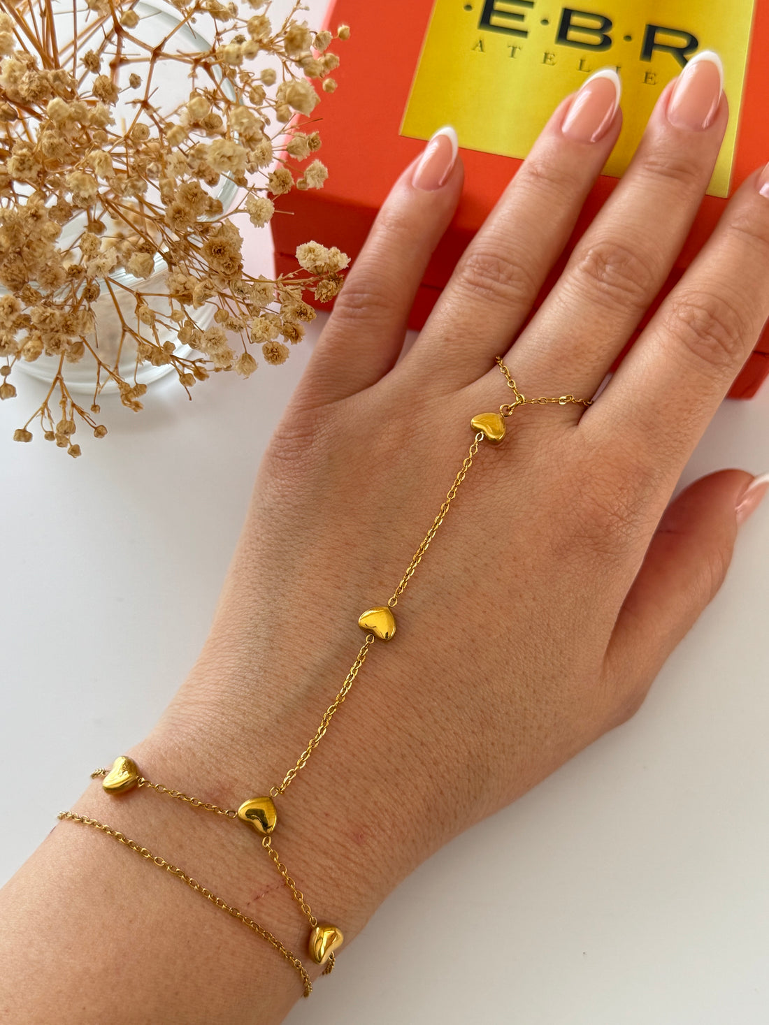 İTHAL KALP DETAYLI GOLD ÇELİK ŞAHMERAN