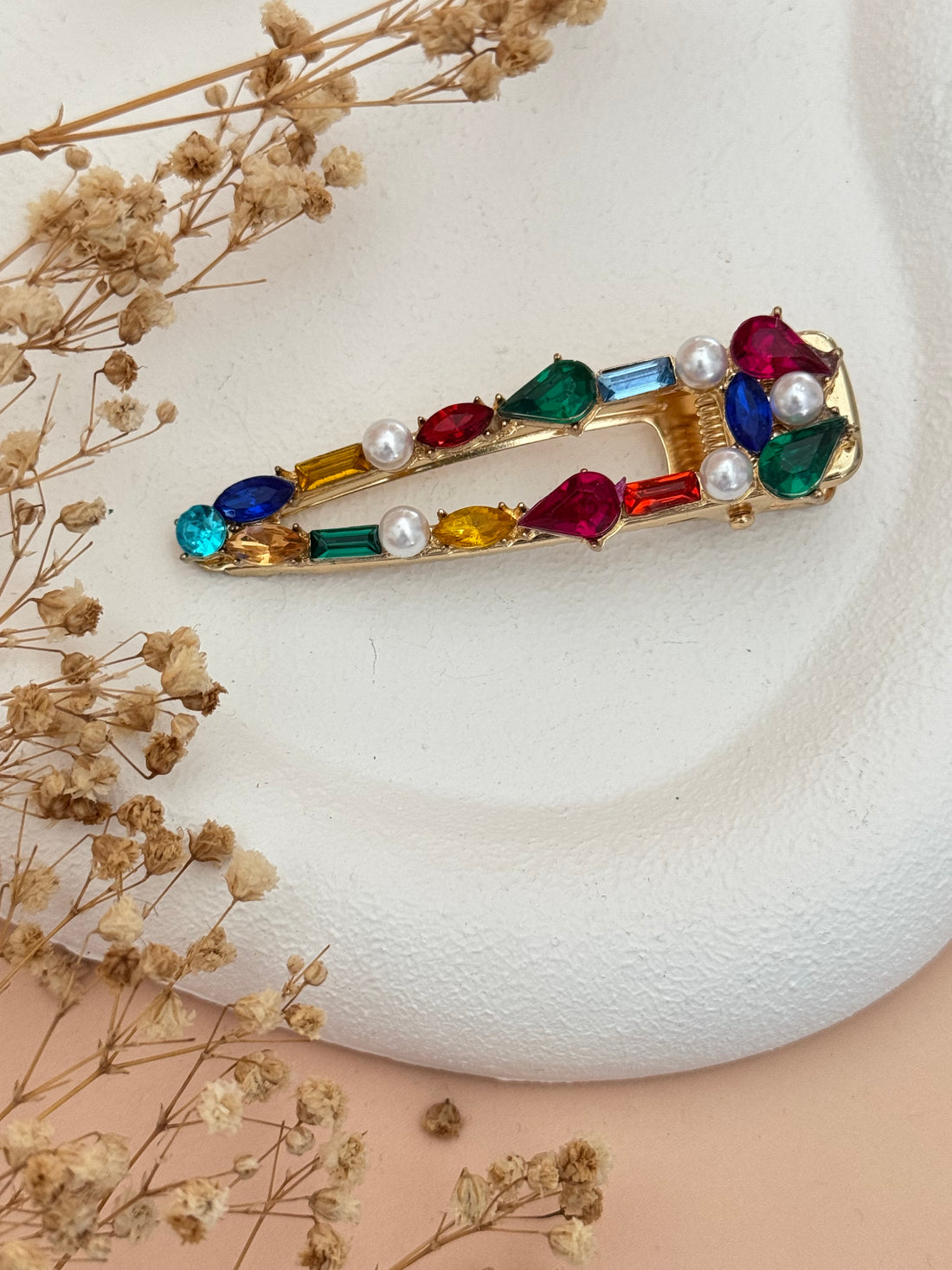 İTHAL RENKLİ TAŞLI METAL KISKAÇ TOKA