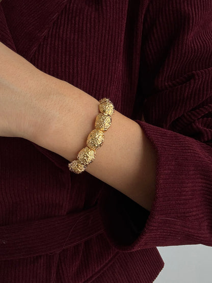 HUBAN ALTIN KAPLAMA AYARLANABİLİR GOLD KELEPÇE BİLEKLİK