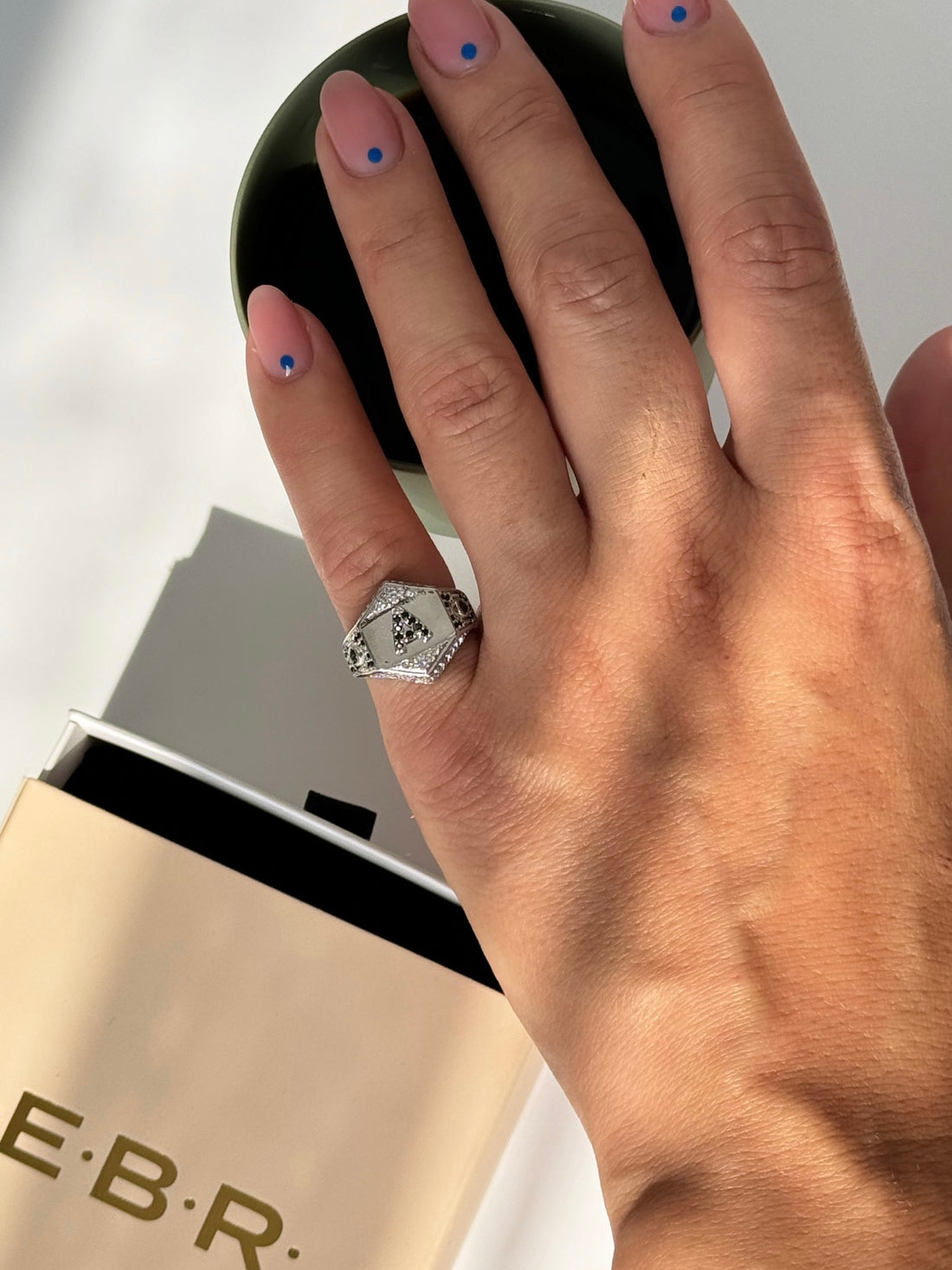 İTHAL A HARF AYARLANABİLİR SİLVER SERÇE PARMAK YÜZÜK