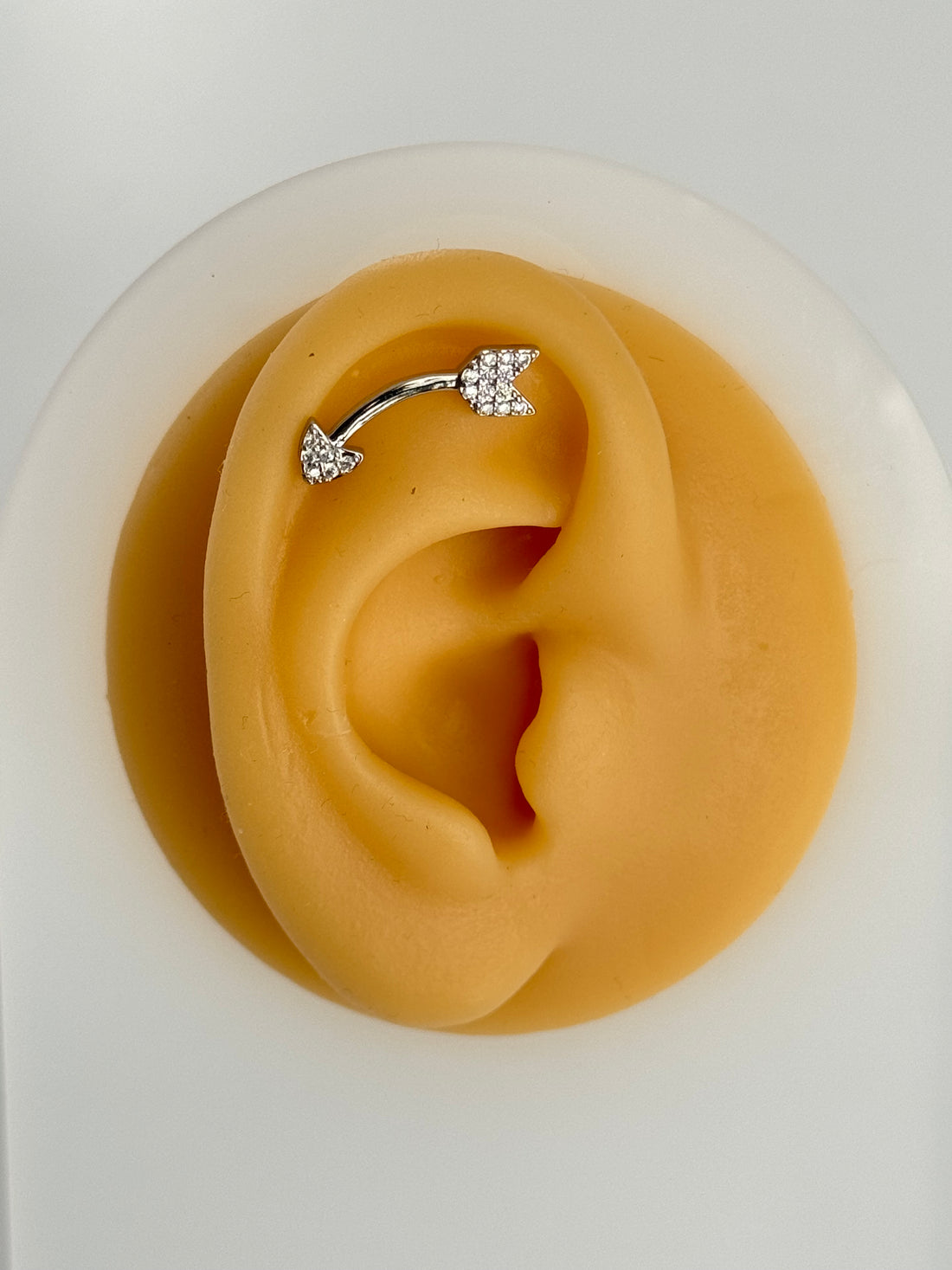 İTHAL OK DETAYLI SİLVER PİERCİNG