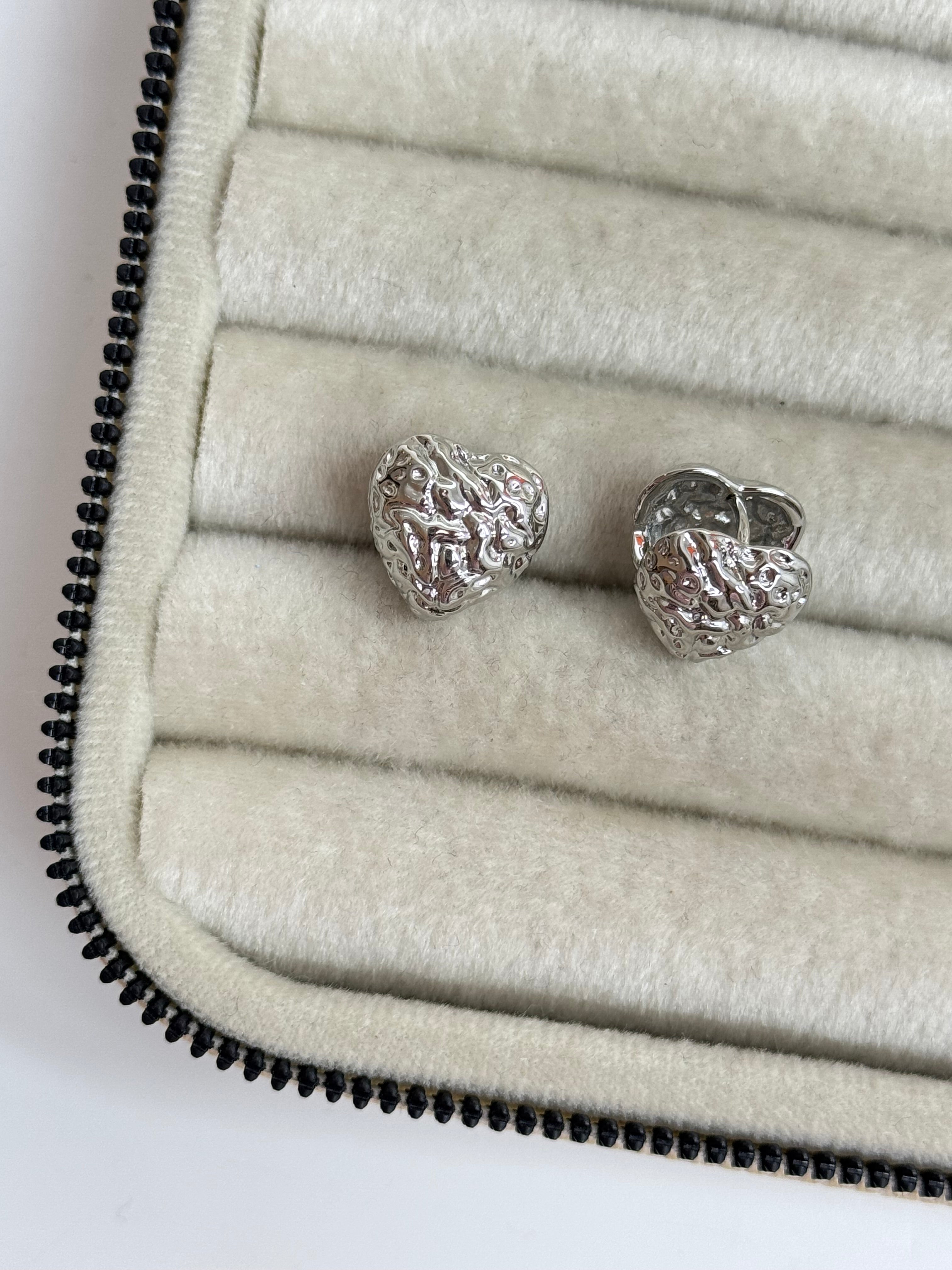 İTHAL KALP MODEL ÇİFT TARAF SİLVER KÜPE