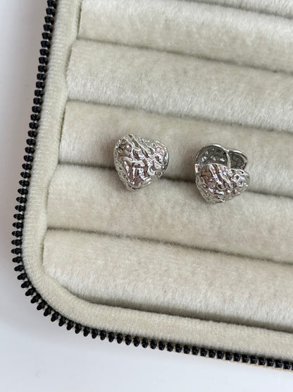 İTHAL KALP MODEL ÇİFT TARAF SİLVER KÜPE