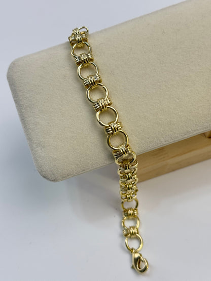 İTHAL HALKA DETAYLI GOLD BİLEKLİK