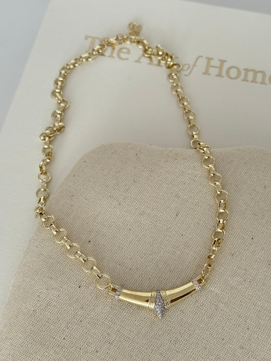 ELİSE ZİNCİR DETAYLI GOLD KOLYE