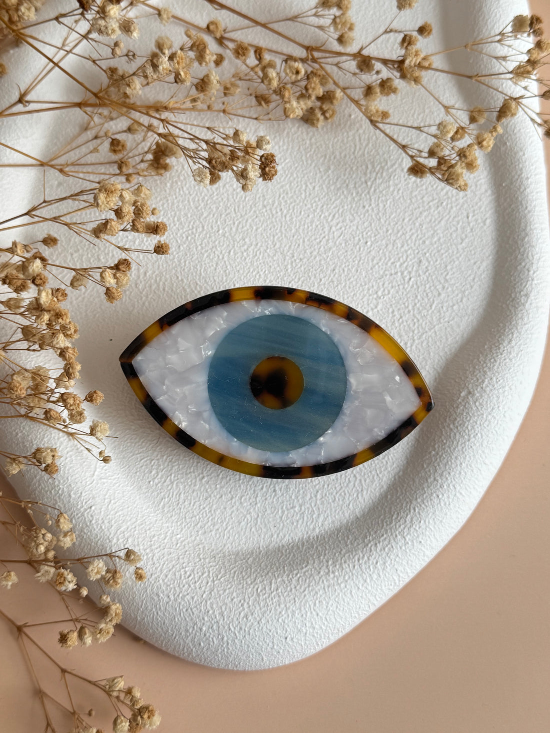 İTHAL SEDEFLİ KAHVE GÖZ KEMİK METAL TOKA