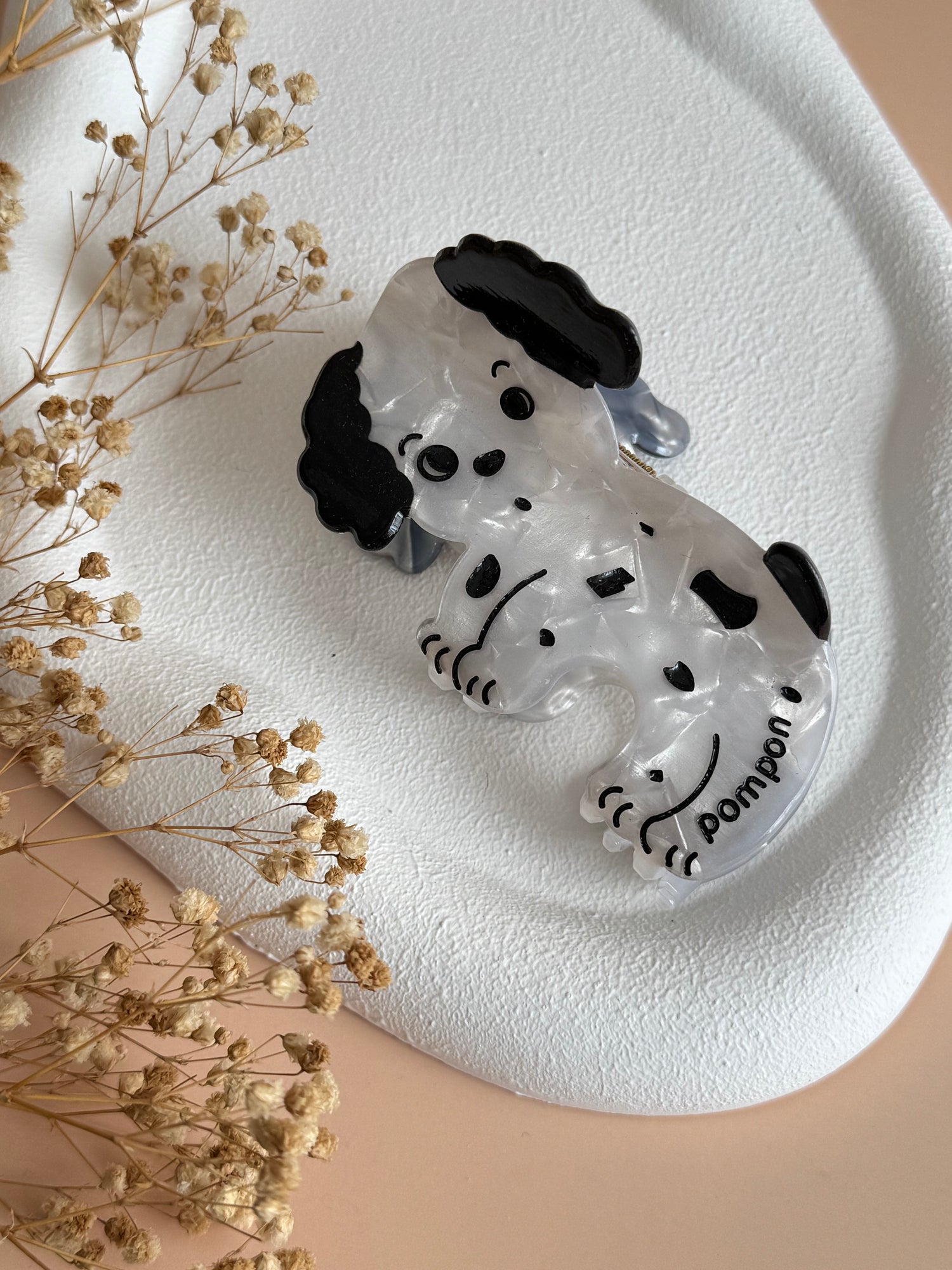 İTHAL KÖPEK DESENLİ KEMİK MANDAL TOKA