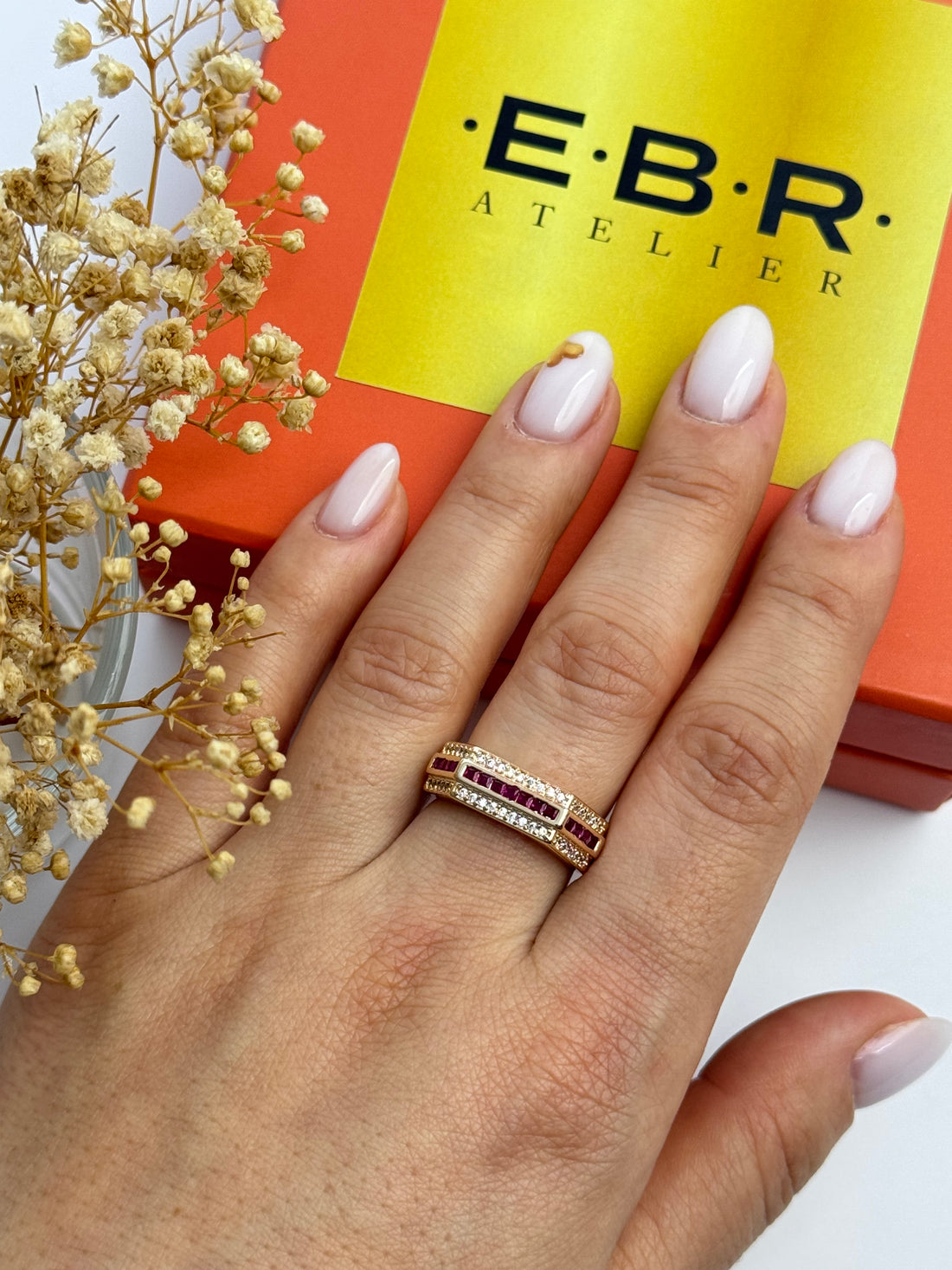 İTHAL FUŞYA TAŞ DETAYLI GOLD AYARLANABİLİR YÜZÜK