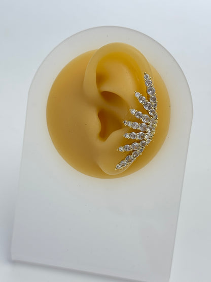 İTHAL YELPAZE TAŞ DETAYLI GOLD KIKIRDAK KÜPE EARCUFF