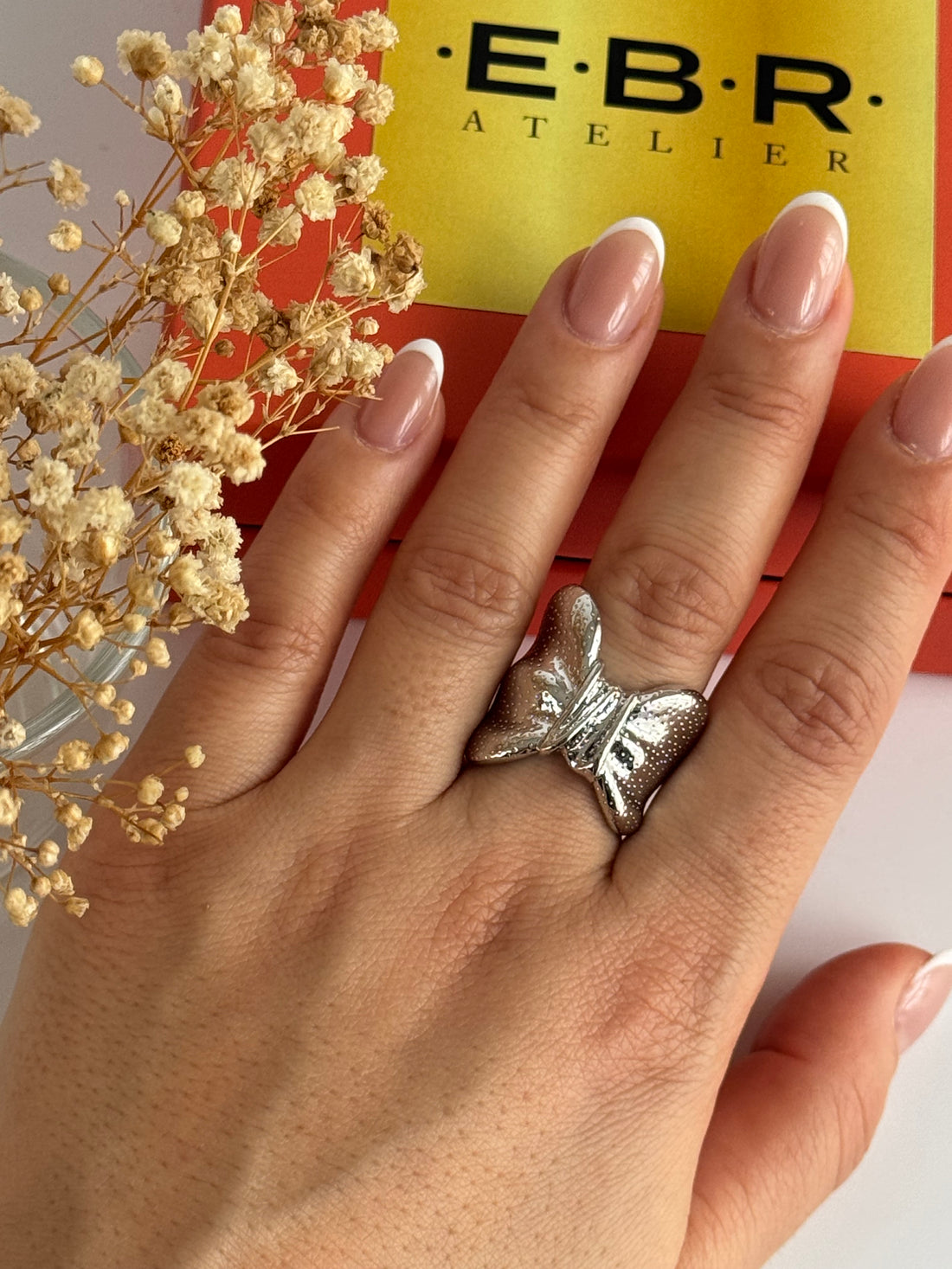 İTHAL FİYONK DETAYLI SİLVER AYARLANABİLİR YÜZÜK