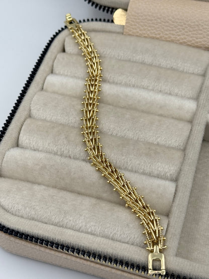 İTHAL KORDON DETAYLI GOLD BİLEKLİK