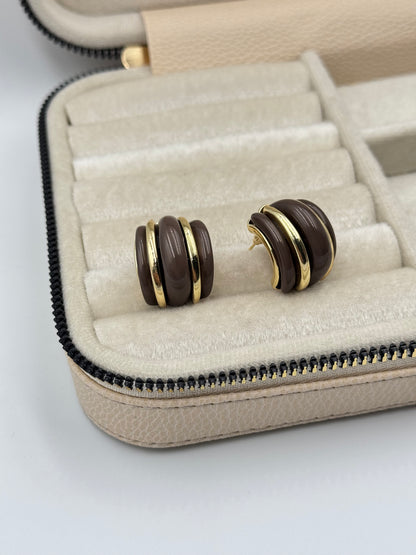 İTHAL KAHVERENGİ KEMİK KÜPE