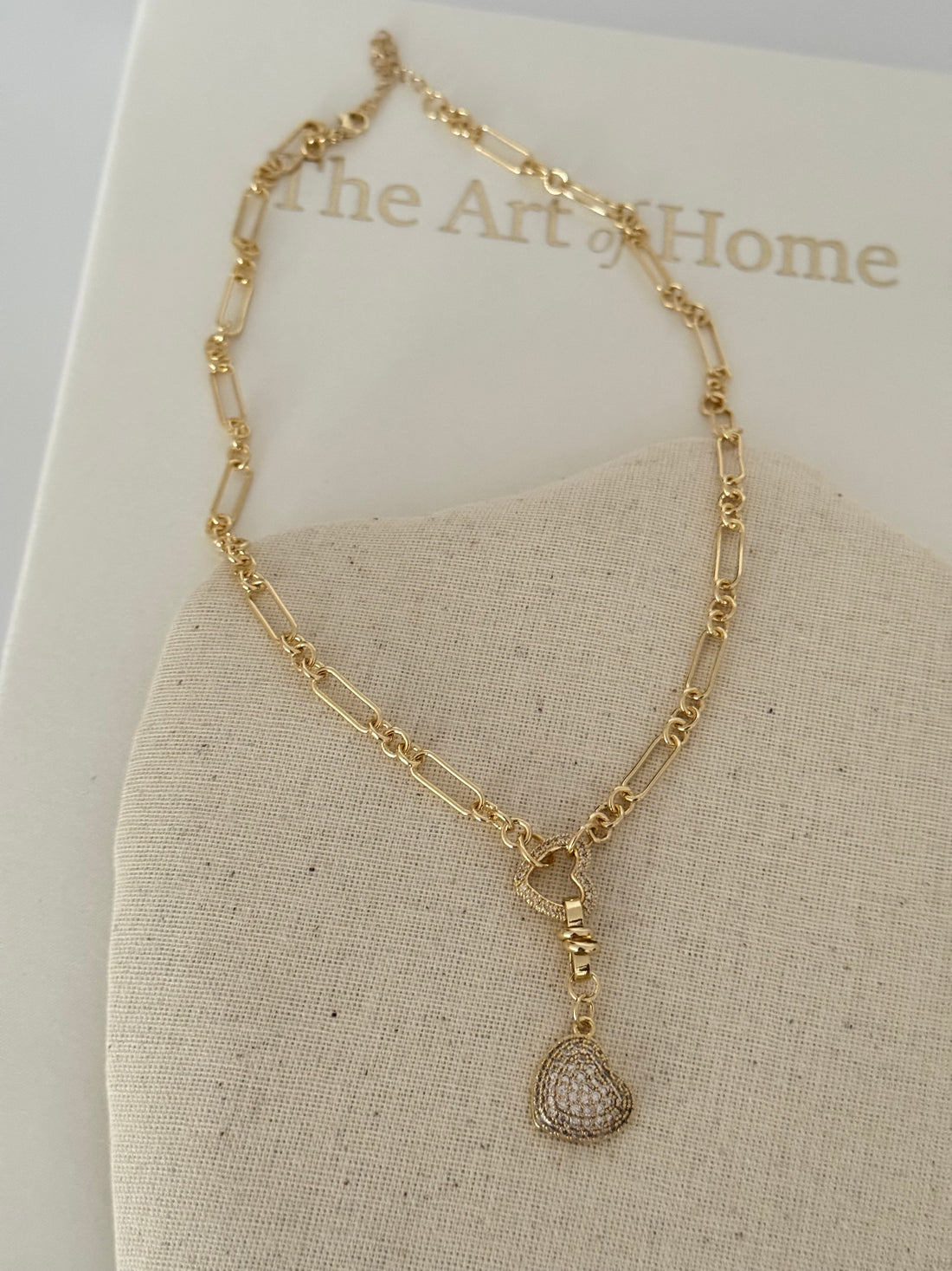 ETOİLE KALP DETAYLI GOLD Y KOLYE