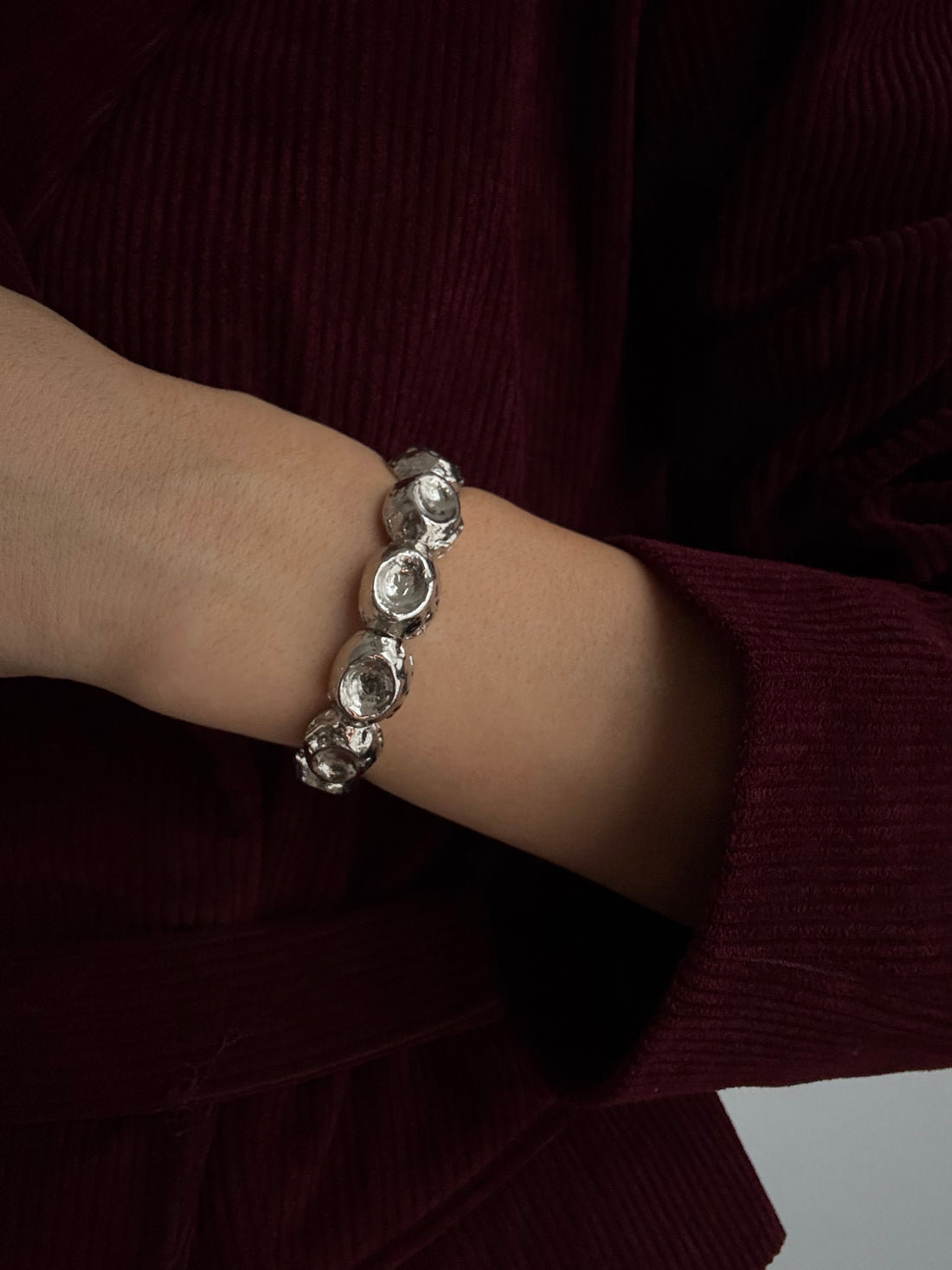 JEYAN ALTIN KAPLAMA AYARLANABİLİR SİLVER KELEPÇE BİLEKLİK