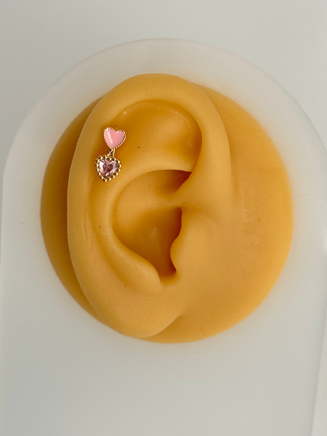 İTHAL PEMBE KALP DETAYLI GOLD PİERCİNG